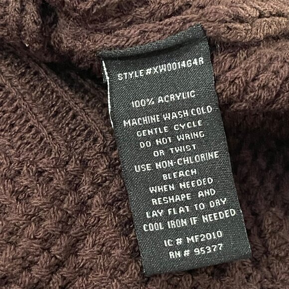 NWOT Sanctuary Cowl Neck Waffle Knit Sweater in Brown Size XSmall - Picture 6 of 10